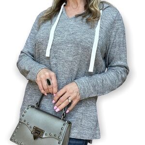 LOFT Lou & Grey Gray Hoodie Size M
